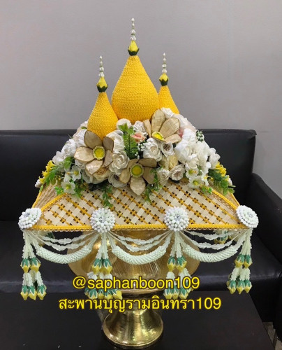 ครอบไตรจักสาน ครอบไตรหัวพุ่มงานไม้ไผ่จักสาน ครอบไตรชาววัง ครอบไตรพุ่มสามยอด 9