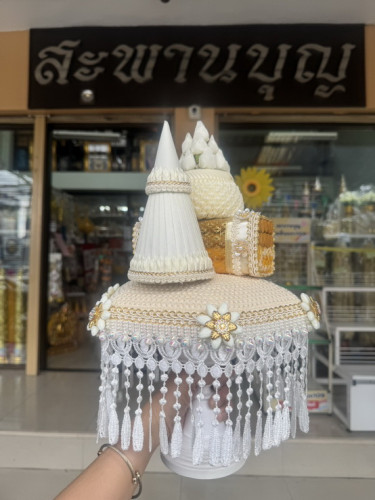 พานธูปเทียนแพ แพขมา6เหลี่ยม หกเหลี่ยม  บวชนาค  มินิมอล