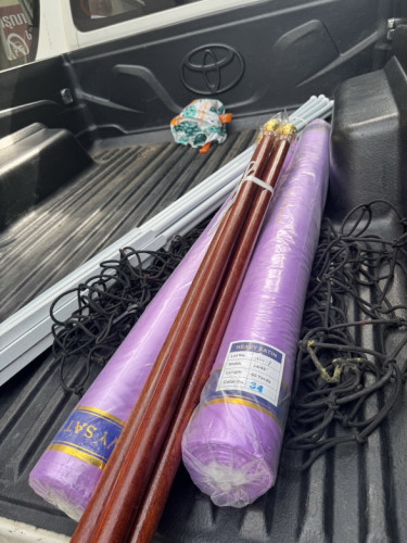 ( สินค้าพรีออเดอร์ ) ฝากสั่ง ผ้าซับใน ผ้าผูกรั้ว ผ้าดำผ้าขาวแบบยกม้วน งานฝากหิ้ว ผ้าด้านผ้าเงา 3