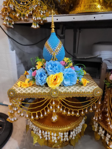 ครอบไตรลัคกี้ ครอบไตรหัวพุ่ม ครอบไตรทรงพุ่ม   ครอบไตรหัวพุ่มมุก สะพานบุญ 7