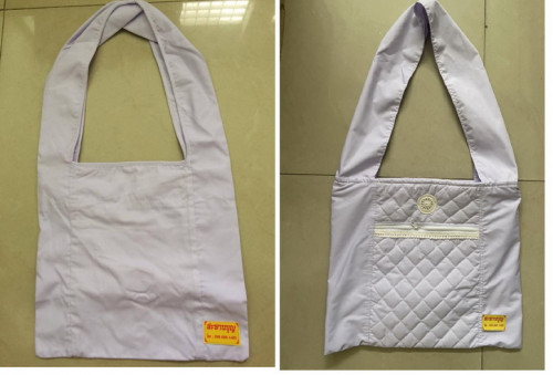 ถุงย่ามขาว ย่ามแม่ชี  ย่ามชี ถุงผ้า ตรารัตนาภรณ์  ย่ามผู้ปฏิบัติธรรม 7