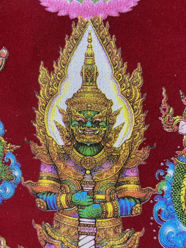 ธงกฐิน รุ่นออกใหม่ ท้าวเวสสุวรรณ  ผ้ากำมะหยี่ เรียบหรูดูแพง 3