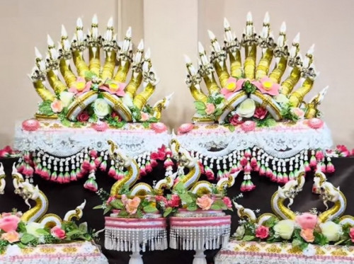 ครอบไตรพญานาคหวานแหวว  ครอบไตรกฐิน  รุ่นร่ำรวยมีตังค์   พญานาค 9 เศียร 2