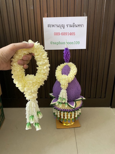 มาลัยมะลิ อุบะกุหลาบสีต่างๆ มาลัยคล้องเทียนพรรษา พวงมาลัยไหว้พระ มาลัยผ้าแต่งพานพุ่ม แต่งครอบไตรแบน 9