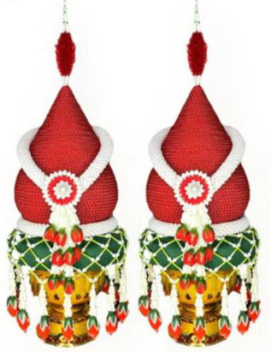 พานพุ่มสีเหลือง พานพุ่มดิ้นคล้องมาลัยรัก แต่งพานร้อยอุบะ  ( เหลือง )  ราคาอยู่ในหน้าเนื้อหาสินค้า 4