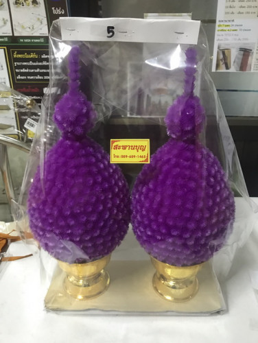 พานพุ่มสีขาว  พานพุ่มดอกบานไม่รู้โรย สีเดียวล้วนๆ งานสั่งทำ พานพุ่มสีต่างๆ 5