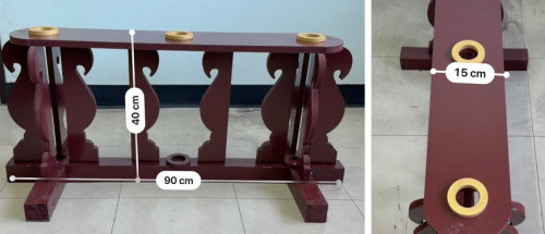 ฐานเสียบเสาธง   3 ช่อง  (งานไม้ ฐานเสียบธง ) 4