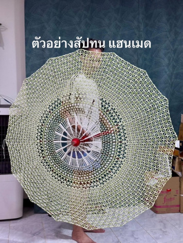 สัปทนร้อยดอกพุด ดอกรัก งานละเอียด หัตถกรรมไทยโบราณ กว่า 2 หมื่นดอก 