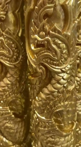 ( ต้นละ ) เทียนทองลายพญานาค เทียนใหญ่  เทียนสีทอง เทียนพรรษา 5