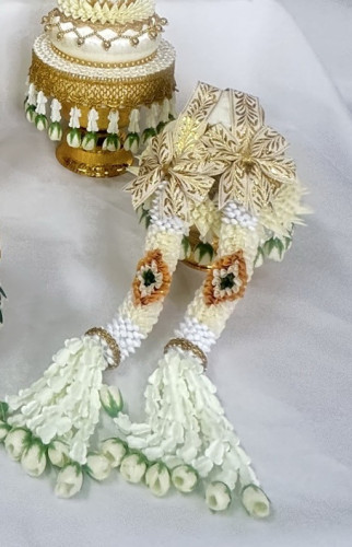 มาลัยคล้องคอนาค มาลัยนาค เครื่องบวชสวยๆ มาลัยงานบวช พิมพิธ 2