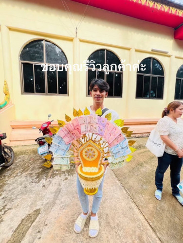 เสมากฐิน พุ่มกฐินเสมาธรรมจักรกฐิน  ปักเงินกฐิน มีหลายสี / นกยูงกฐิน  ต้นกฐินผ้าป่า 9