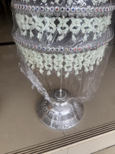 ฉัตรร้อยรัก ฉัตรร้อยดอกรัก ฉัตรเงินฉัตรทองแบบประดิษฐ์เพิ่มเติมสวยๆ  ( ขายเป็นคู่ ) 5