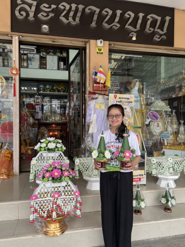 พานโตกกรวยดอกบัวศิลปาชีพ  กรวยบวช กรวยอุปัชฌาย์ กรวยเอก  บัวศิลปชีพ 1