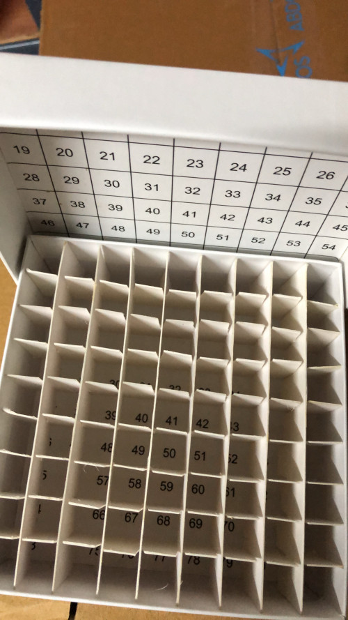 Freezing Cardboard Cryo Boxes, 81, 100 place Abdos