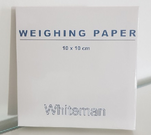 กระดาษชั่งสาร Weighing paper Whiteman 10 x 10 cm (4 x 4 นิ้ว), 450 แผ่น/กล่อง