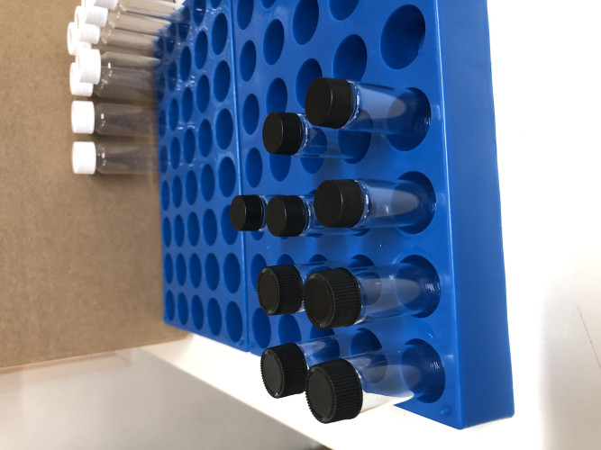 Rack for Vials, 20, 40, 60ml, TOC&VOA vials, 28mm diameter, 40 ...