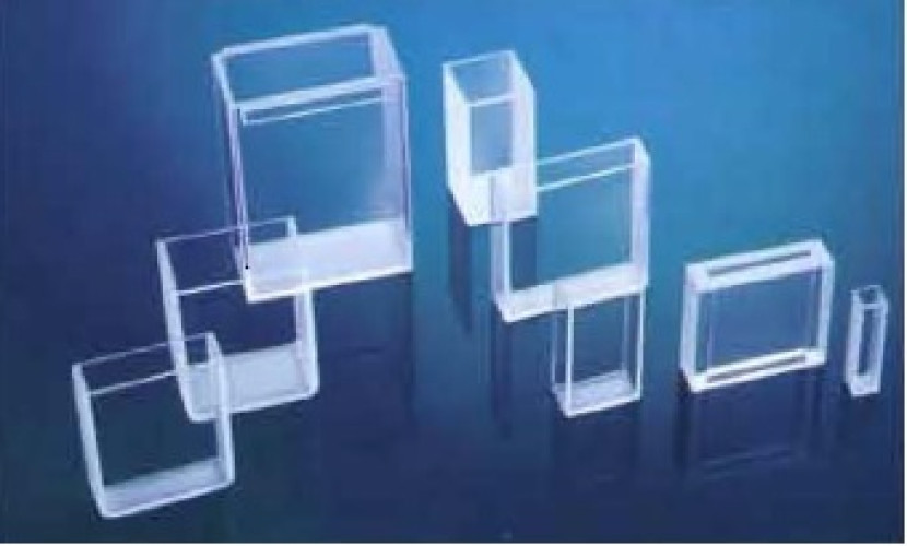 Quartz cell, Fluorescence Spectrophotometer cuvette, 2 pcs/pack China