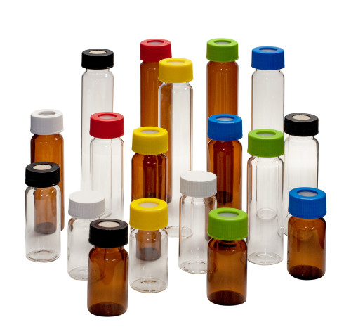 Amber VOA Storage Vial, 20ml, 40ml, 60ml, with White Solid Top Cap/PTFE Lined, 100 pcs/pack
