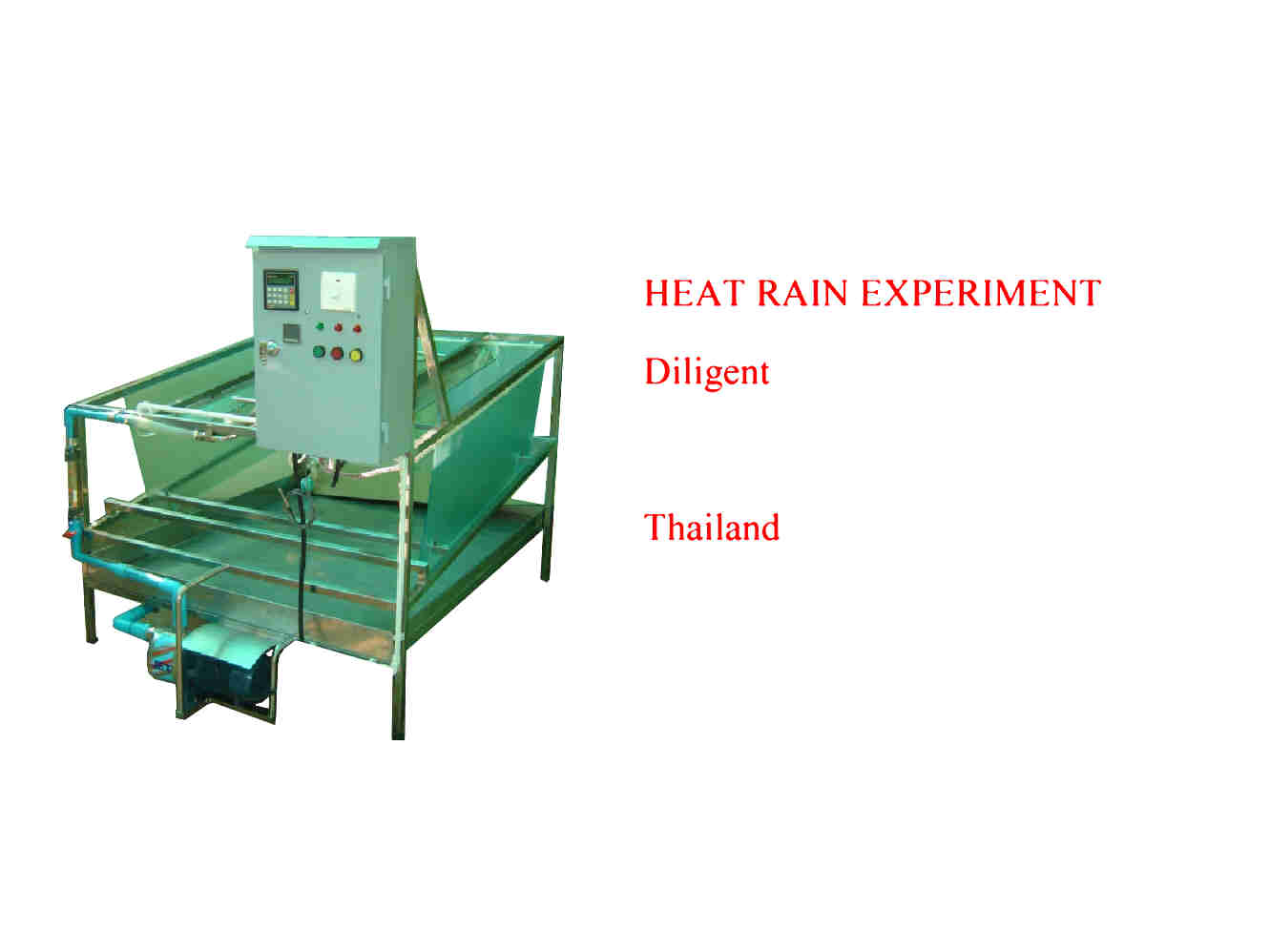 ชุดทดสอบกระเบื้องมุงหลังคาแบบร้อน และเปียก Heat Rain Tile experiment 1