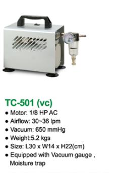 ปั้มสูญญากาศ Vacuum pump Sparmax Model TC-501V ชนิดลูกสูบ ไม่ใช้น้ำมัน 3