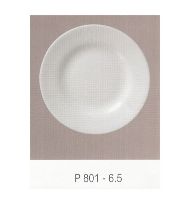 P801 จานกลมทรงตื้น 6.5 นิ้ว Flowerware