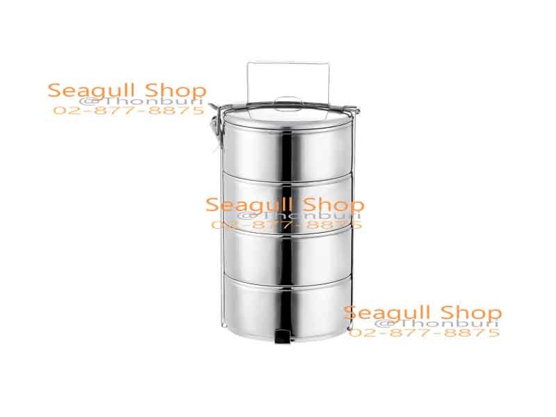 100250144 ปิ่นโตสเตนเลส 14x4 ซม. ตราจรวด