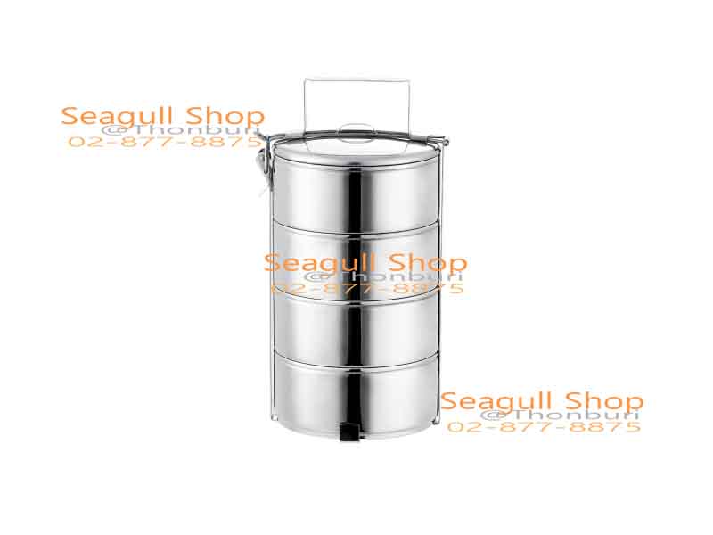 100250145 ปิ่นโตสเตนเลส 14x5 ซม. ตราจรวด