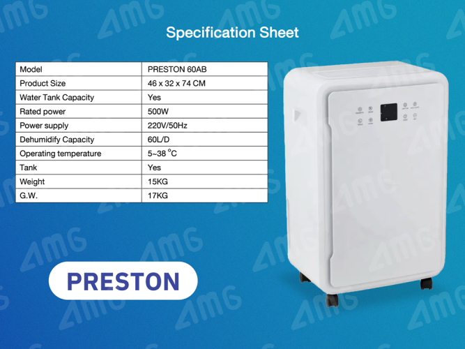 เครื่องลดความชื้น PRESTON รุ่น 60AB 3