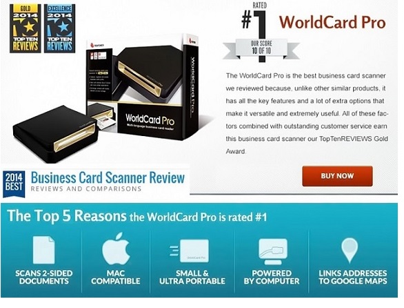 เครื่องสแกนนามบัตร PenPower รุ่น WorldCard Pro (ใช้ได้ทั้ง Windows และ Mac)