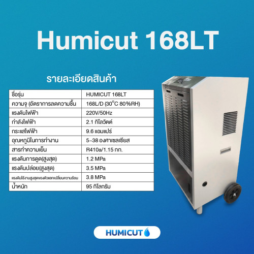 เครื่องลดความชื้นอุตสาหกรรม Humicut รุ่น 168LT 1