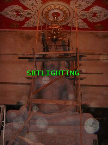 งานล้างโคมไฟคริสตรัล  โคมไฟภายในพระอุโบสถ ทั่วประเทศ