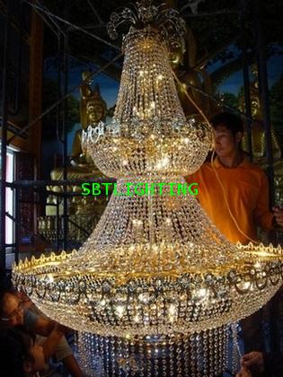 งานติดตั้ง โคมไฟภายในพระอุโบสถ  วัดบ้านโนนงิ้ว มหาสารคราม 3
