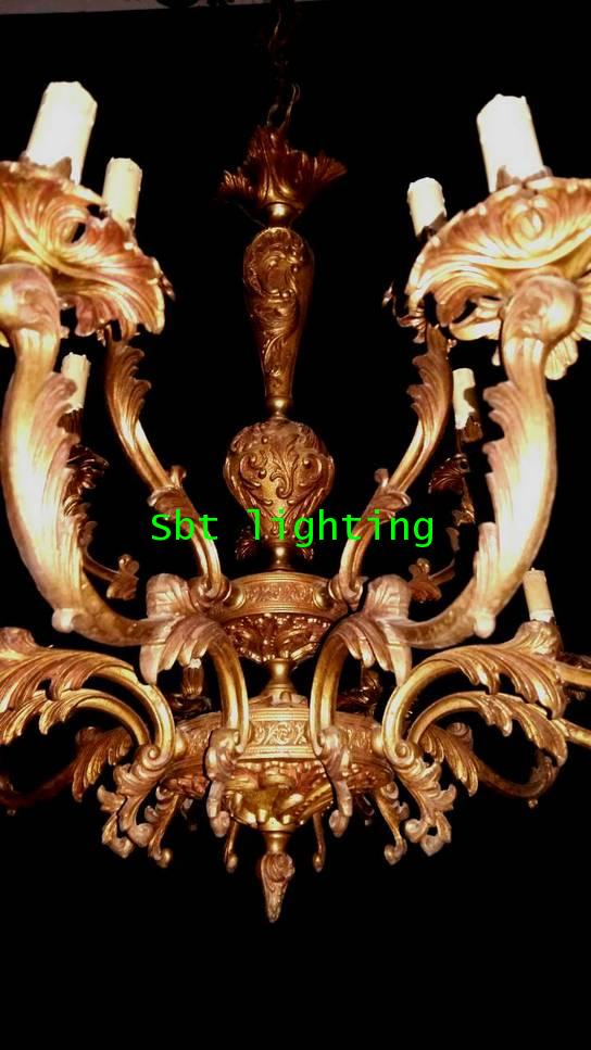 โคมไฟโบราณ เนื้อทองสำริด   งานอิตาลี 2