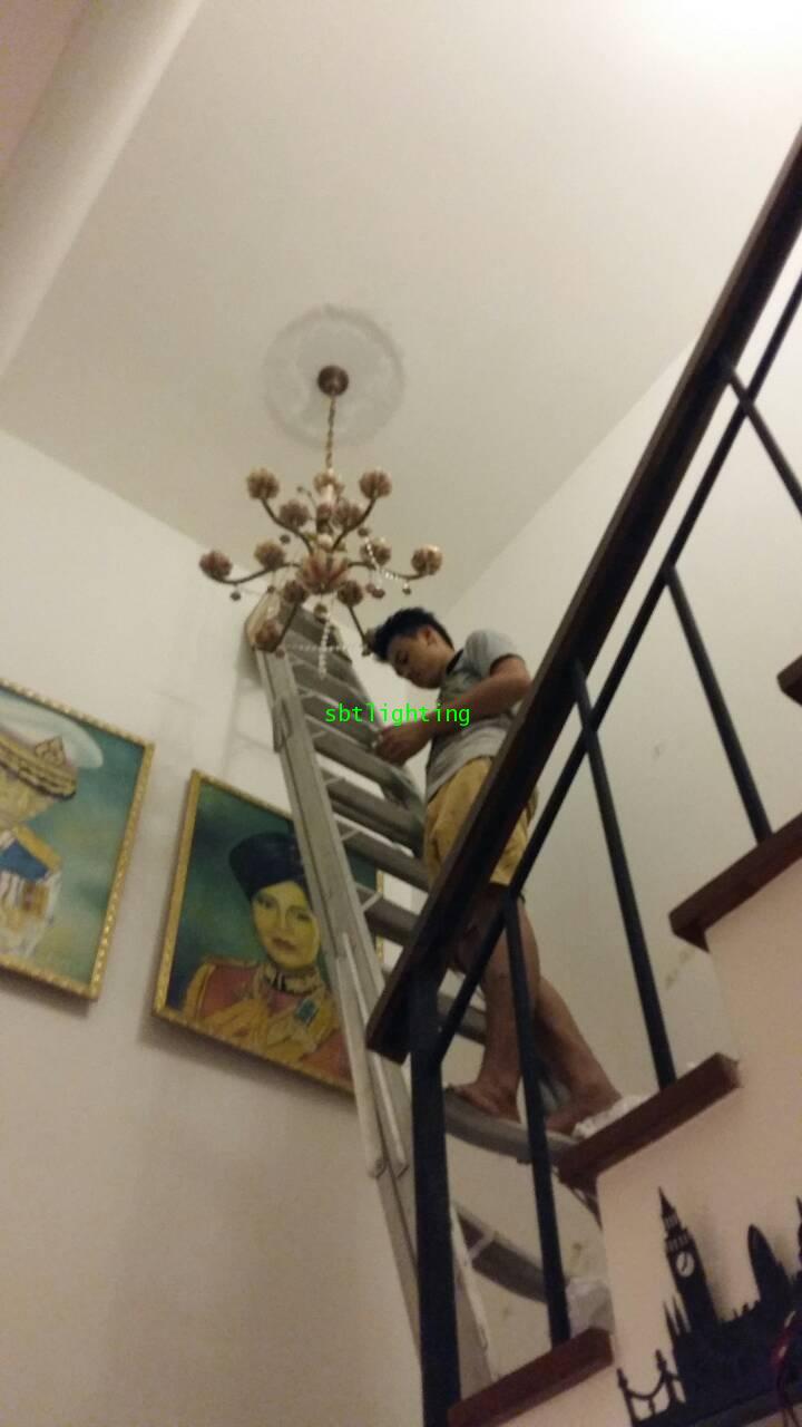 การติดตั้งโคมไฟบ้านลูกค้า ปี 58 รามอินทรา 2