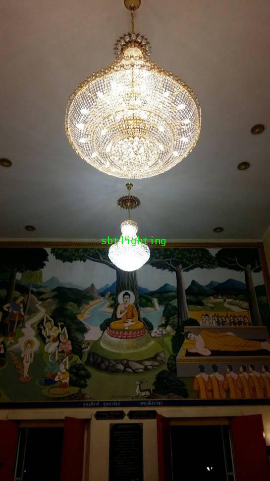 การติดตั้งโคมไฟ ในพระอุโบสถ วัดเจดีย์ทอง นครนายก  ปี 59 9