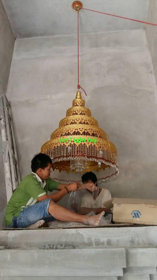 งานติดตั้งโคมไฟ สุวรรณฉัตรคริสตัล  วัดหนองดินดำ อ.โนนคูณ  จ.ศรีสะเกษ มกราคมปี 60 3