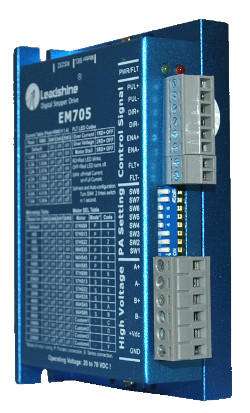 EM705 - Advanced Digital Stepper Drive with Stall Detection; Max 70 VDC / 7.0A