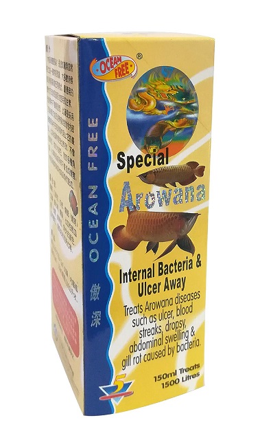 Special  Arowana Internal Bacteria  Ulcer Away 150 ml.