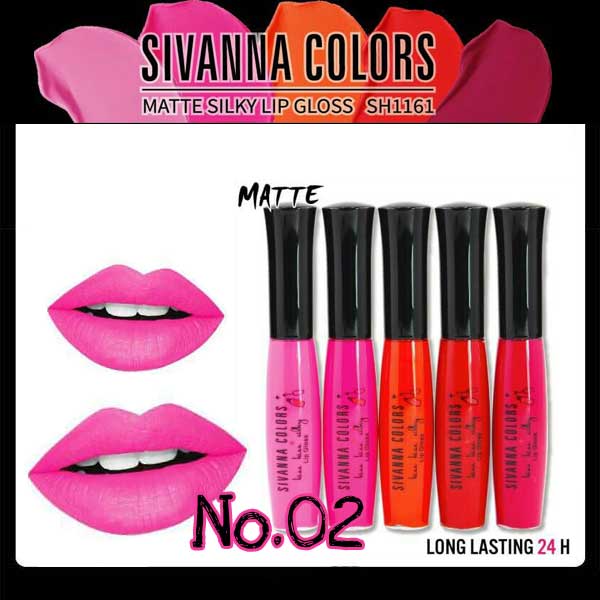 Sivanna Colors Matte Silky Lip gloss SH1161 No.02 ราคาส่งถูกๆ W.25 รหัส L9