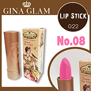 Gina Glam ลิปสติก จีน่า เกลม Glam Lip stick G22 เบอร์ 08 ราคาส่งถูกๆ W.48 รหัส L358