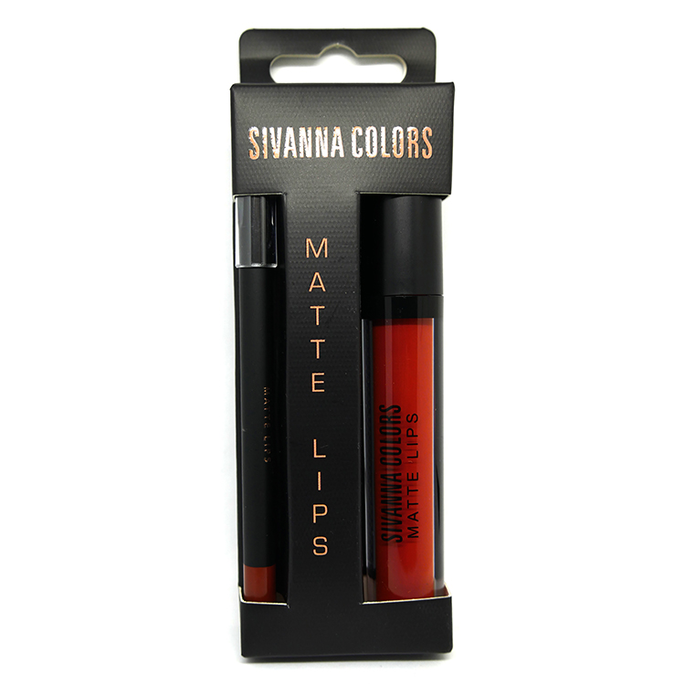 SIVANNA COLORS Matte Lip 2in1 Stick  liner เบอร์ 08 ราคาส่งถูกๆ W.60 รหัส L163
