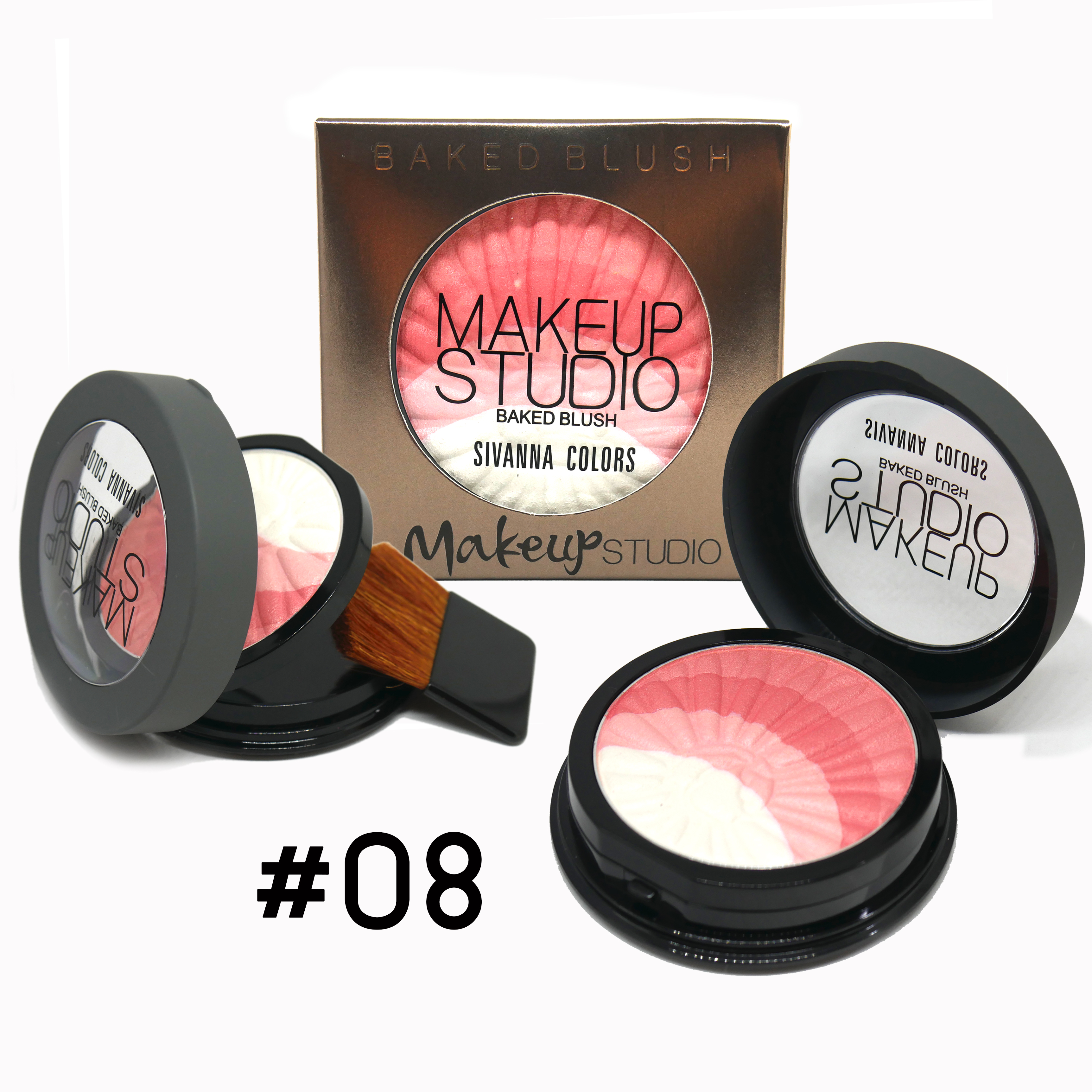 ปัดแก้ม Sivanna Colors Make up Studio Baked Blush No.8 W.85 รหัส BO310