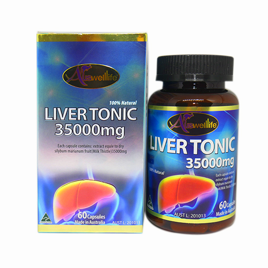 Auswelllife Liver Tonic 35000 mg. ออสเวลไลฟ์ ลิเวอร์ โทนิค บรรจุ 60 แคปซูล W.125 รหัส GU12