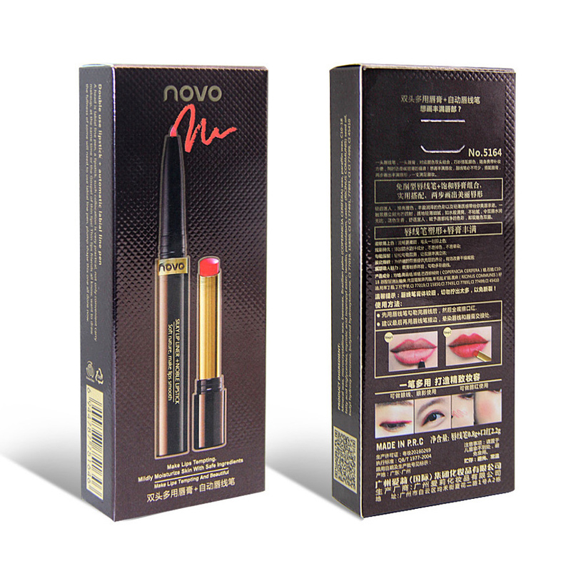 novo silky lip liner + noble lipstick No.08 ราคาส่งถูกๆ W.55 รหัส L385