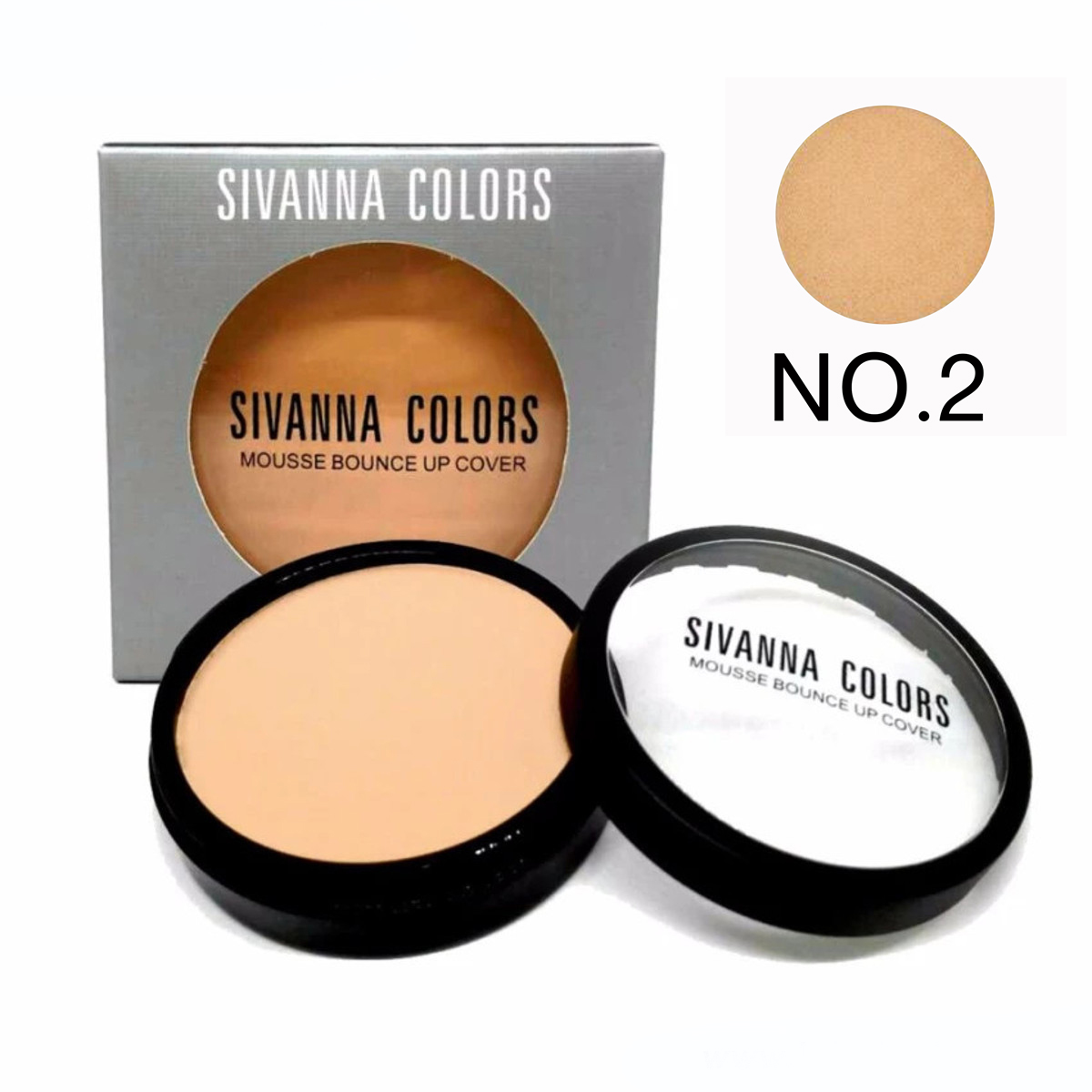 Sivanna Colors รองพื้นดินน้ำมัน Mousse bounce up cover HF144 No.02 ราคาส่งถูกๆ W.57 รหัส F213