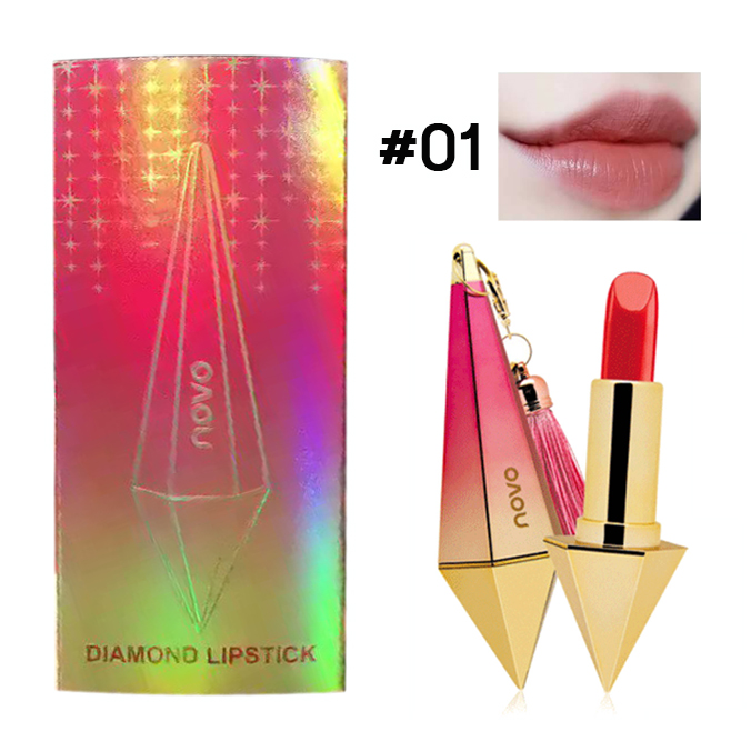 Novo Diamond Lipstick ลิปเพชรโนโว เบอร์ 01 ราคาส่งถูกๆ W.90 รหัส L13