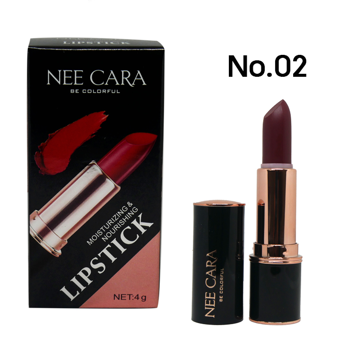 NEE CARA Lipstick moisturizing  nourishing No.02 ราคาส่งถูกๆ W.50 รหัส L109