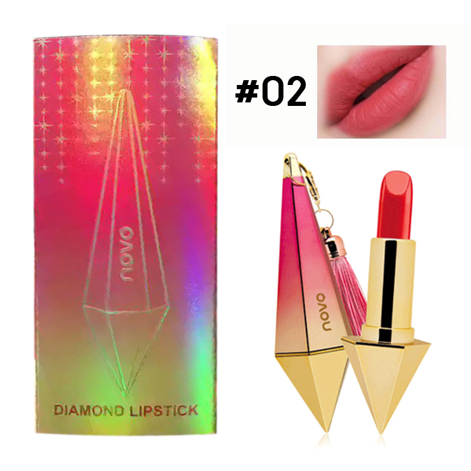 Novo Diamond Lipstick ลิปเพชรโนโว เบอร์ 02 ราคาส่งถูกๆ W.90 รหัส L21
