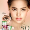 บิ๊กอาย ค่าสายตา SO HOT Brown (-1.25) ของ Pretty Doll พร้อมตลับฟรี หนัก 40g.รหัส PT313