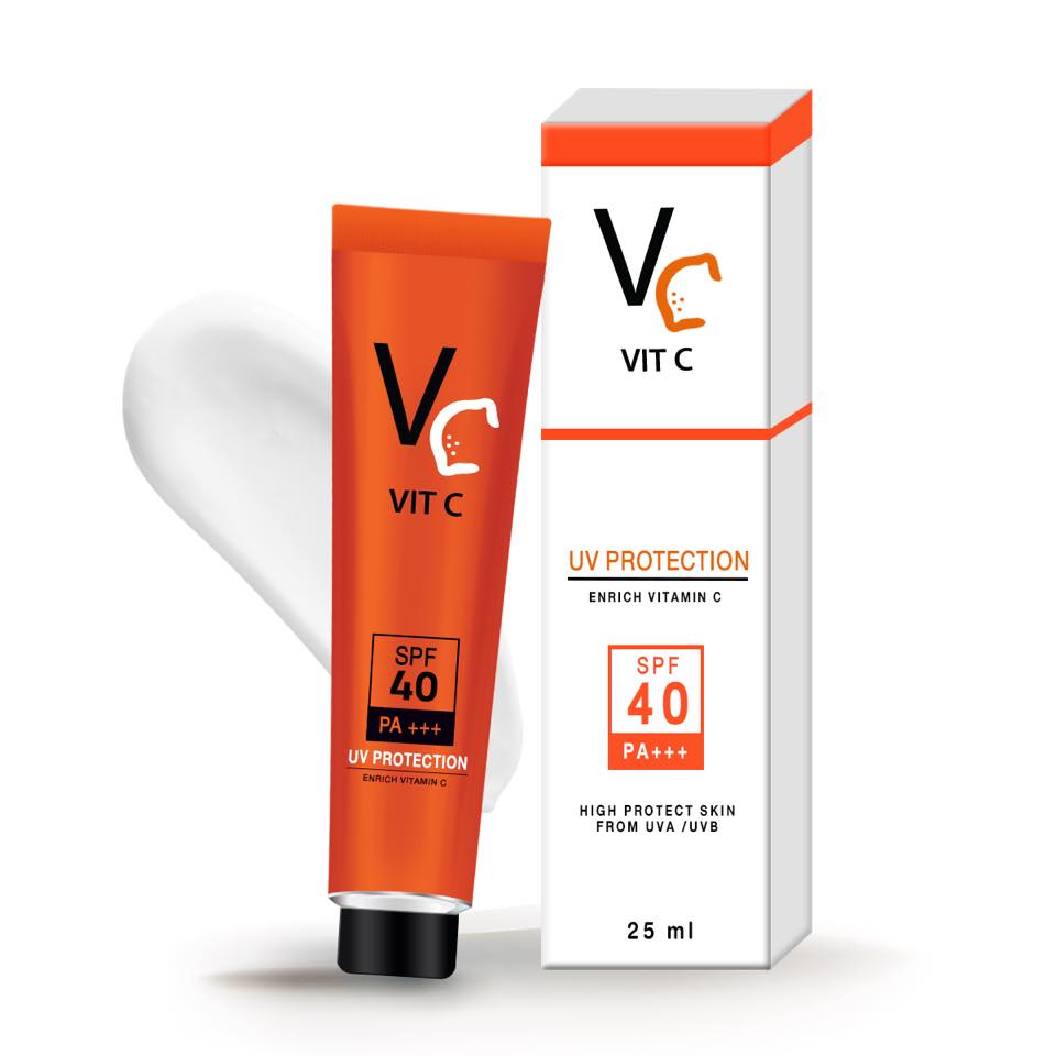 Vit C Uv Protection Enrich Vitamin C SPF40 PA+++ 25 ml. ราคาส่่งถูกๆ W.55 รหัส SF19